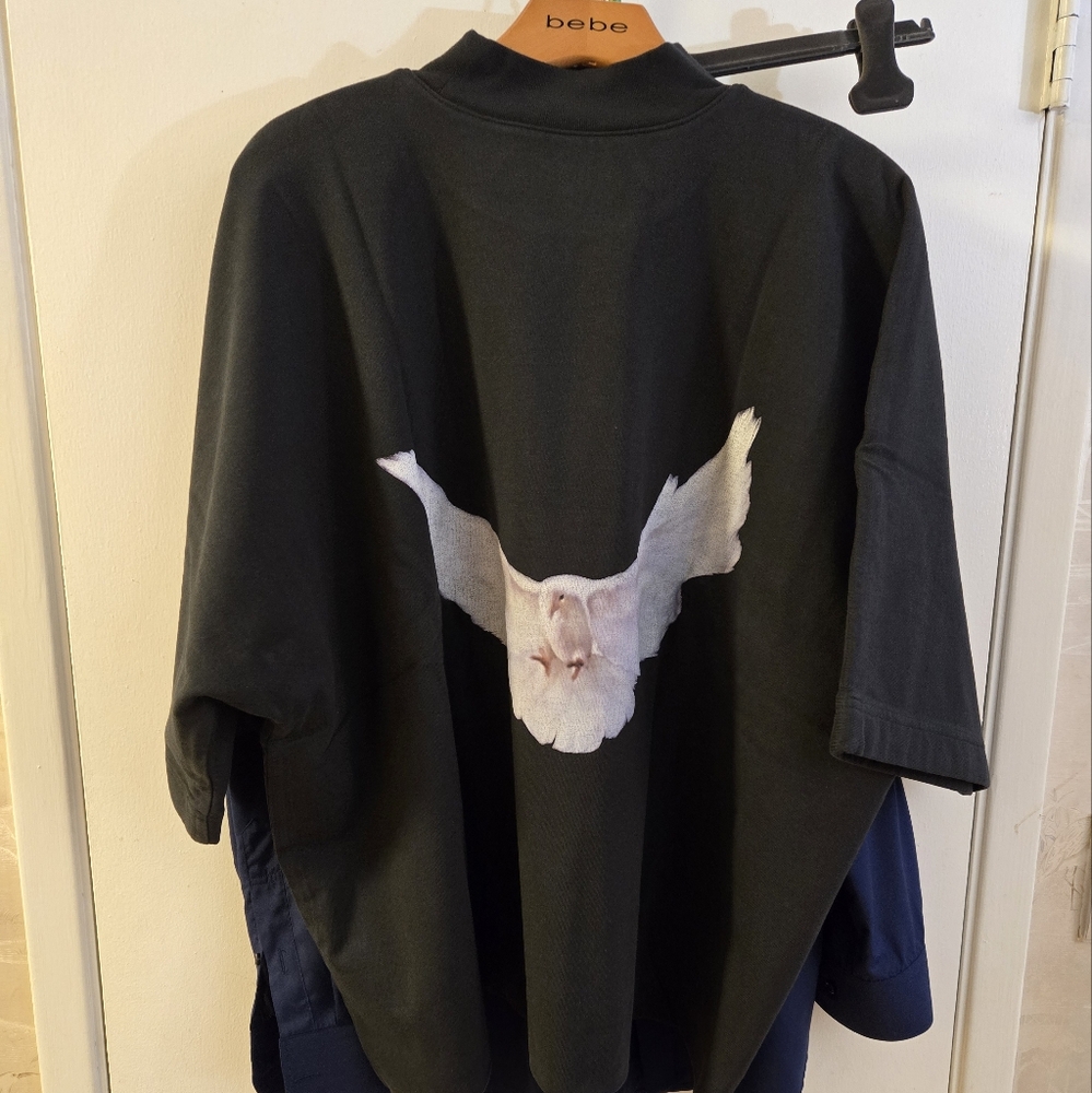 Yeezy Black Tee with White Graphic